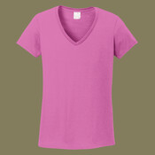 Women's Heavy Cotton 100% Cotton V Neck T Shirt
