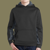Youth Sport Wick ® CamoHex Fleece Colorblock Hooded Pullover