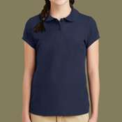 Girls Silk Touch Peter Pan Collar Polo