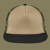 Flat Bill Snapback Trucker Cap