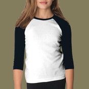 4253 Youth Baby Rib 3/4 Sleeve Raglan