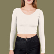8379 L/S Cotton Spandex Jersey Crop Top