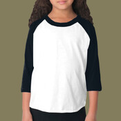 BB153 Toddler Poly-Cotton 3/4 Sleeve Raglan