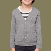 BR100 Toddler Tri-Blend Rib Cardigan