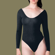 RSA8357 Cotton Spandex Jersey Double U-Neck L/S Bodysuit