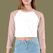 RSABB354 Poly-Cotton Cropped 3/4 Sleeve Raglan
