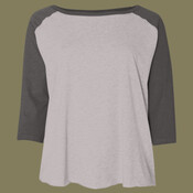 Women's Curvy Collection Baseball Three-Quarter Sleeve Tee