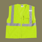 Unisex Clear ID Vest with Zipper Closure