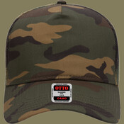 OTTO CAP® Camouflage 5 Panel Mid Profile Mesh Back Trucker Hat