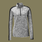Women's PosiCharge ® Electric Heather Colorblock 1/4 Zip Pullover
