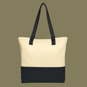 Colorblock Cotton Tote