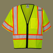 Unisex Class 3 Mesh Zippered Vest