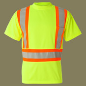 Unisex Class 2 Flat Stitch Self-Fabric Panels T-Shirt