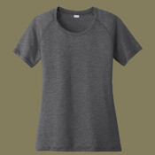 Women's PosiCharge ® Tri Blend Wicking Scoop Neck Raglan Tee