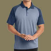 PosiCharge ® RacerMesh ® Raglan Heather Block Polo