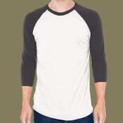 Unisex USA-Made 50/50 Poly/Cotton Raglan Three-Quarter Sleeve Tee