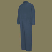 Men's Extended Sizes Button-Front Cotton Coveral