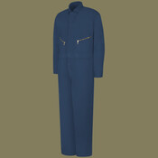 Men's Extended Sizes Zip-Front Cotton Coverall
