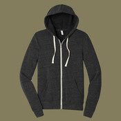 Unisex Triblend Sponge Fleece Full Zip Hoodie