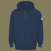 Pullover Hooded Fleece Sweatshirt Quarter-Zip