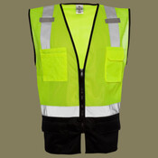 Unisex Black Bottom Mesh Class 2 Vest