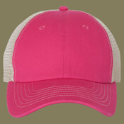 Contrast-Stitch Mesh-Back Cap
