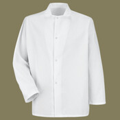 Men's Gripper-Front Short Butcher Coat