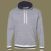 Unisex Peppered Fleece Lapover Hooded Sweatshirt