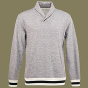 Men's Peppered Fleece Shawl Collar Sweatshirt