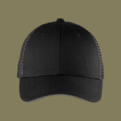 Double Mesh Snapback Sandwich Bill Cap