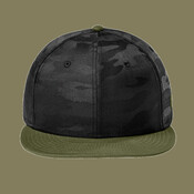 Camo Flat Bill Snapback Cap