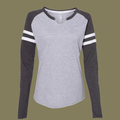 Women's Fine Jersey Mash Up Long Sleeve T-Shirt