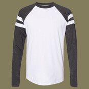 Unisex Fine Jersey Mash Up Long Sleeve Tee