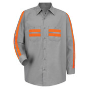 Men's Tall Industrial Enhanced-Visibility Long Sleeve Work Shirt