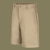 Men's Extended Sizes Cotton Casual Plain Front Shorts