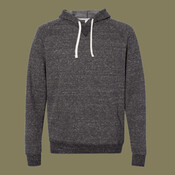 Unisex Snow Heather French Terry Raglan Hooded Sweatshirt