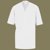 Men's Collarless Poplin Butcher Wrap