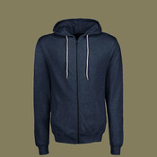 Unisex Retro Heather Full-Zip Hooded Sweatshirt