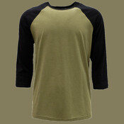 Unisex CVC Three-Quarter Sleeve Raglan T-Shirt