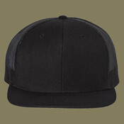 Wool Blend Flat Bill Trucker Cap