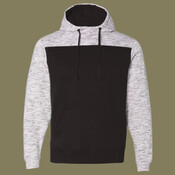 Men's Mélange Fleece Colorblocked Hooded Sweatshirt