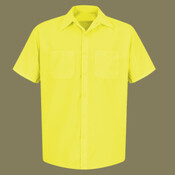 Men's Enhanced Visibility Short Sleeve Work Shirt