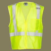 Unisex Single Pocket Zipper Mesh Vest