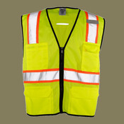 Unisex 6 Pocket Contrast Class 2 Vest