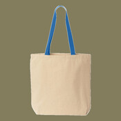 Natural Tote with Contrast-Color Handles