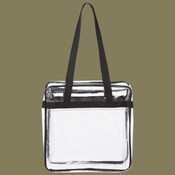 Clear Tote with Zippered Top