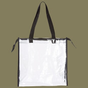 Clear Zippered Tote with Full Gusset