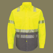 Men's Hi-Visibility Color Block Uniform Shirt - EXCEL FR® ComforTouch® - 7 oz.