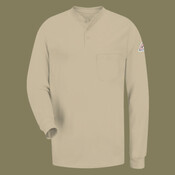 Men's Tall Long Sleeve Tagless Henley Shirt