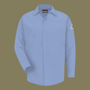 Men's Tall Concealed-Gripper Pocketless Work Shirt